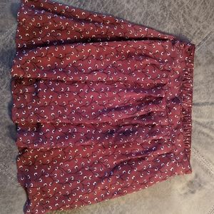 Old Navy Maroon floral skirt